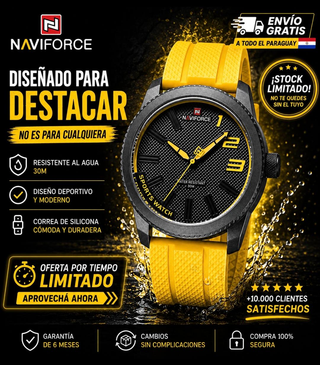 💥RELOJ DEPORTIVO NAVY FORCE 9202 T Status y estilo en la palma de la mano.⌚